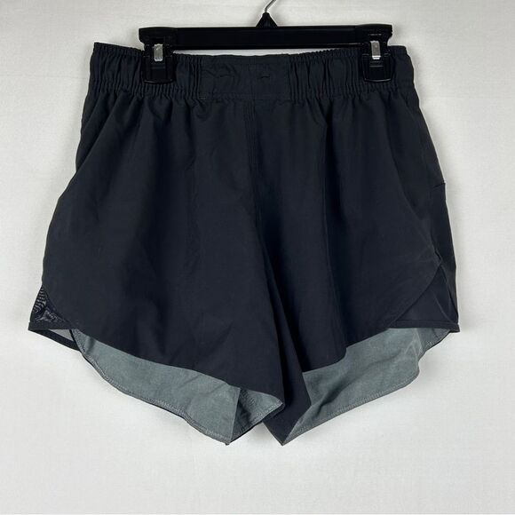 Lululemon reversible black gray shorts size 4 elasric waist - Picture 1 of 8